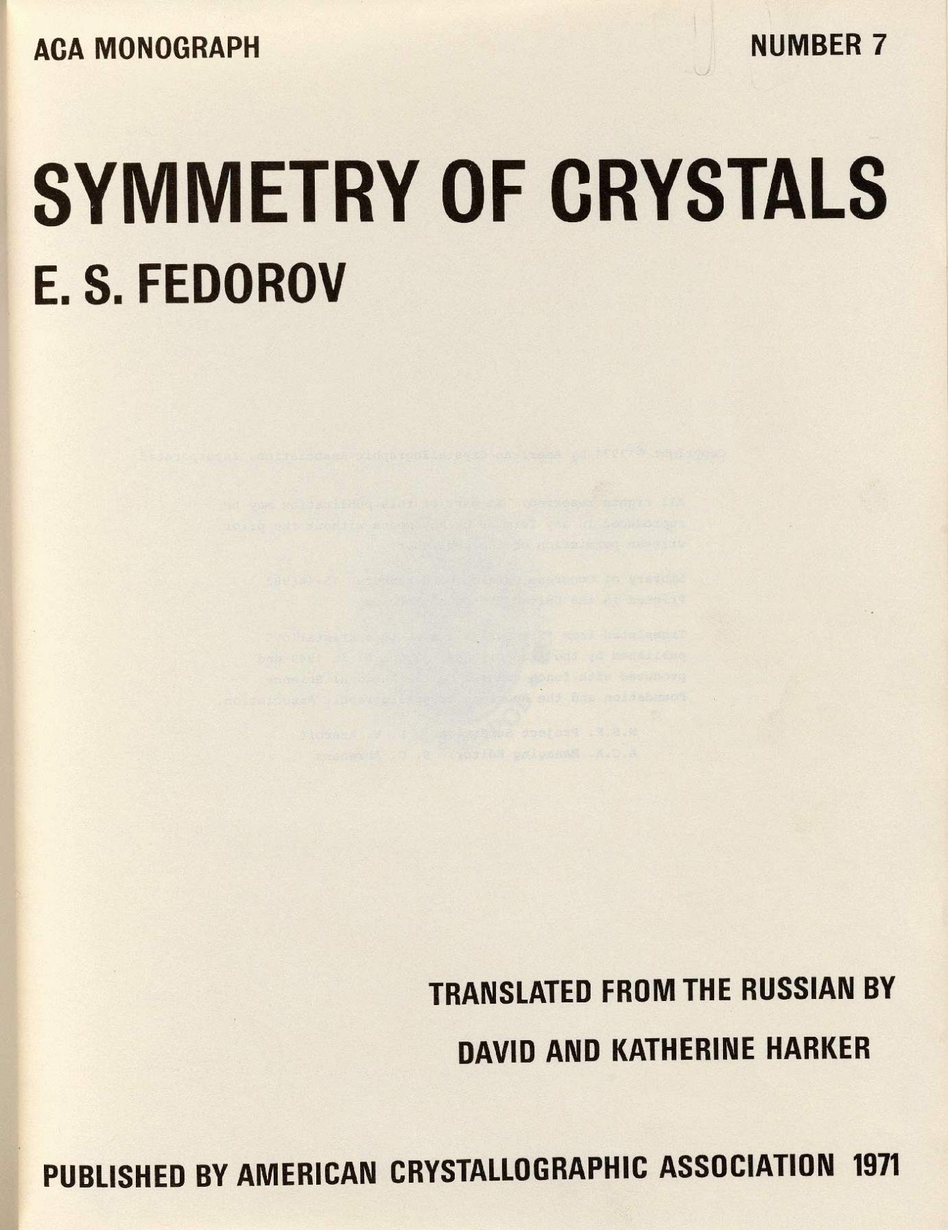 Title page of Fedorov article