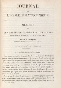 Auguste Bravais Mémoire sur les Systèmes Formeés par des Points Distribués Regulièrement sur un Plan or dans d'Espace